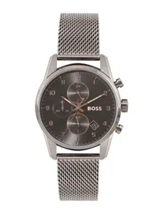 Hugo Boss Men Skymaster Stainless Steel Bracelet Style Analogue Chronograph Watch 1513837