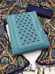 APNISHA Floral Embroidered Unstitched Dress Material