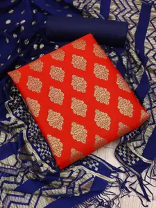 APNISHA Ethnic Print Pure Silk Unstitched Dress Material