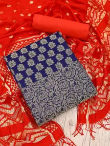 APNISHA Embroidered Pure Silk Unstitched Dress Material