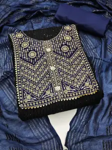 APNISHA Ethnic Motifs Embroidered Gotta Patti Detailed Unstitched Dress Material