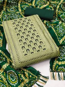 APNISHA Ethnic Motifs Embroidered Unstitched Dress Material