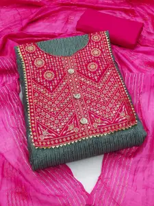 APNISHA Sequinned Detailed Embroidered Unstitched Dress Material