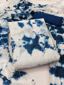 APNISHA Tie & Dye Pure Silk Unstitched Dress Material