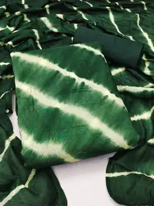 APNISHA Leheriya Pure Silk Unstitched Dress Material