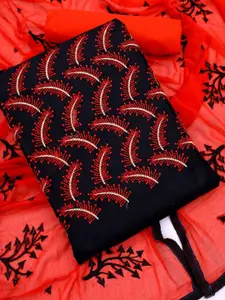 APNISHA Floral Embroidered Unstitched Dress Material