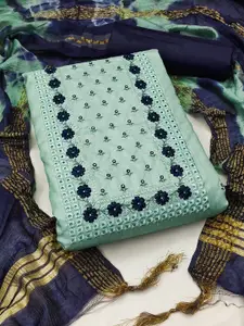 APNISHA Floral Embroidered Unstitched Dress Material