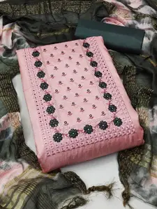 APNISHA Floral Embroidered Unstitched Dress Material