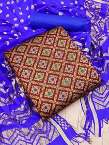 APNISHA Embroidery Pure Silk Unstitched Dress Material