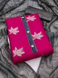 APNISHA Floral Embroidered Gotta Patti Unstitched Dress Material