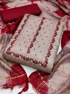 APNISHA Floral Embroidered Sequinned Detailed Unstitched Dress Material