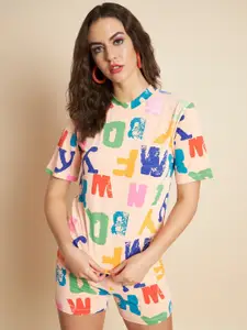 MAZIE Printed T-Shirt & Shorts Co-Ords