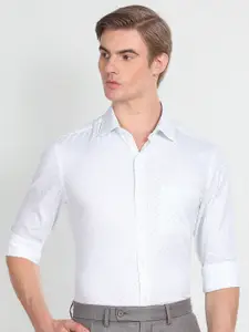Arrow Micro Ditsy Printed Pure Cotton Formal Shirt