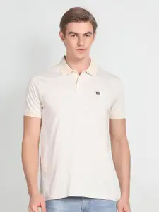 Arrow Horizontal Striped Polo Collar T-shirt