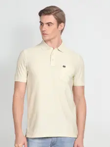 Arrow Sport Self Design Textured Polo Collar T-shirt