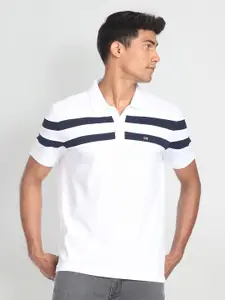 Arrow Sport Striped Polo Collar Pure Cotton T-shirt