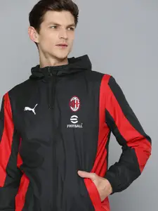 Puma AC Milan Colourblocked Prematch Sporty Jacket With  rainCELL & windCELL  Technology