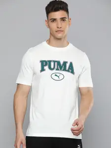 Puma Squad Pure Cotton Brand Logo Printed Regular Fit Outdoor T-shirt
