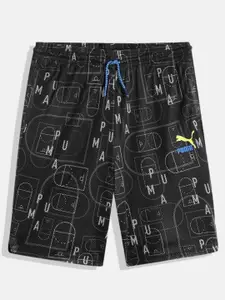Puma Boys Typography Printed Loose Fit Shorts