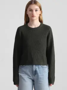 ONLY Women Ribbbed Crop Pullover Sweater