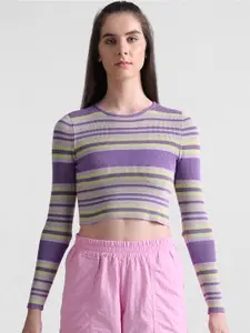 ONLY Onlmeddi Ls Str Striped Long Sleeves Crop Pullover