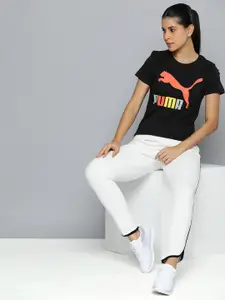 Puma Classics Multi Color Brand Logo Printed Pure Cotton T-shirt