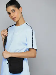 Puma Brand Logo Printed Drop-Shoulder Sleeves Essentials TAPE Pure Cotton T-shirt