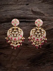 Kushal's Fashion Jewellery Floral Chandbalis Earrings