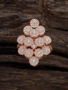 Kushal's Fashion Jewellery Rose Gold-Plated Adjustable Finger Ring