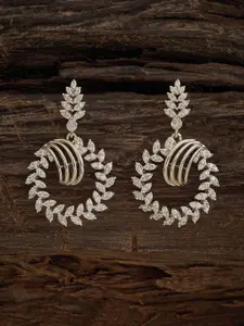 Kushal's Fashion Jewellery Embellished Bridal White Contemporary Studs