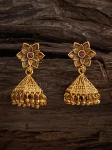 Kushal's Fashion Jewellery Studded Dome Shaped Jhumkas
