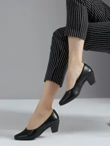Inc 5 Pointed Toe Work Block Pumps