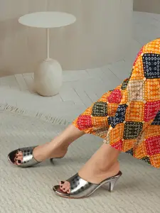 ELLE Textured Party Slim Heels