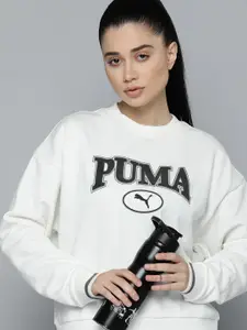 Puma Women Brand Logo Printed Relaxed Fit Sweatshirt