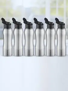 BOROSIL Grip N Sip 6 Pcs Single Wall Stainless Steel Bottle - 1L Each