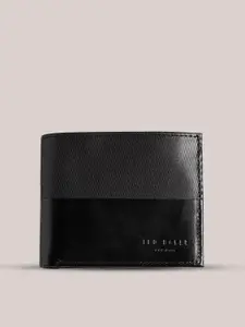 Ted Baker Men Striped Leather Two Fold Wallet