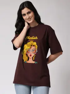 The Label Bar Modish Sissy Printed Oversized Cotton T-shirt