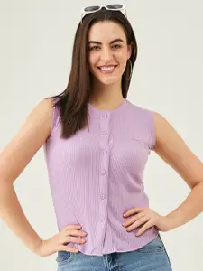 Modeve Ribbed Sleeveless Fitted Top