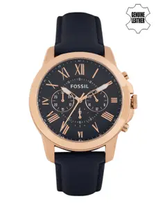 Fossil Men Navy Dial Chronograph Watch FS4835