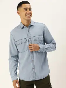 Bene Kleed Men Opaque Denim Cotton Casual Shirt