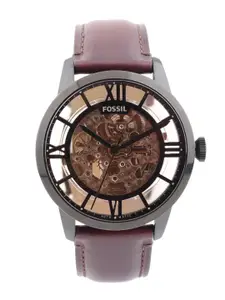 Fossil Men Black Automatic Dial Watch ME3098