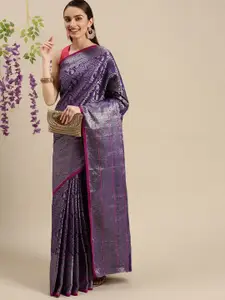 SGF11 Ethnic Motifs Woven Design Zari Pure Silk Kanjeevaram Saree