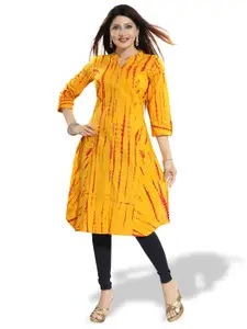 keshubaba Abstract Printed Pure Cotton A-Line Kurta