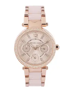 Michael Kors Women Pink Dial Watch MK6110