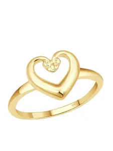 Vighnaharta Gold Plated Heart Shaped Finger Ring
