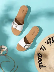 Rocia Buckle Open Toe Comfort Heels