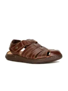 Scholl Leather Velcro Shoe-Style Sandals