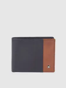 Louis Philippe Men Colourblocked Leather Two Fold Wallet