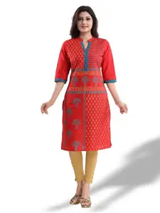 keshubaba Ethnic Motifs Printed Straight Kurta