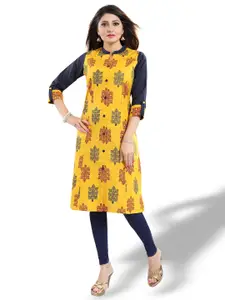 keshubaba Floral Printed Cotton Kurta